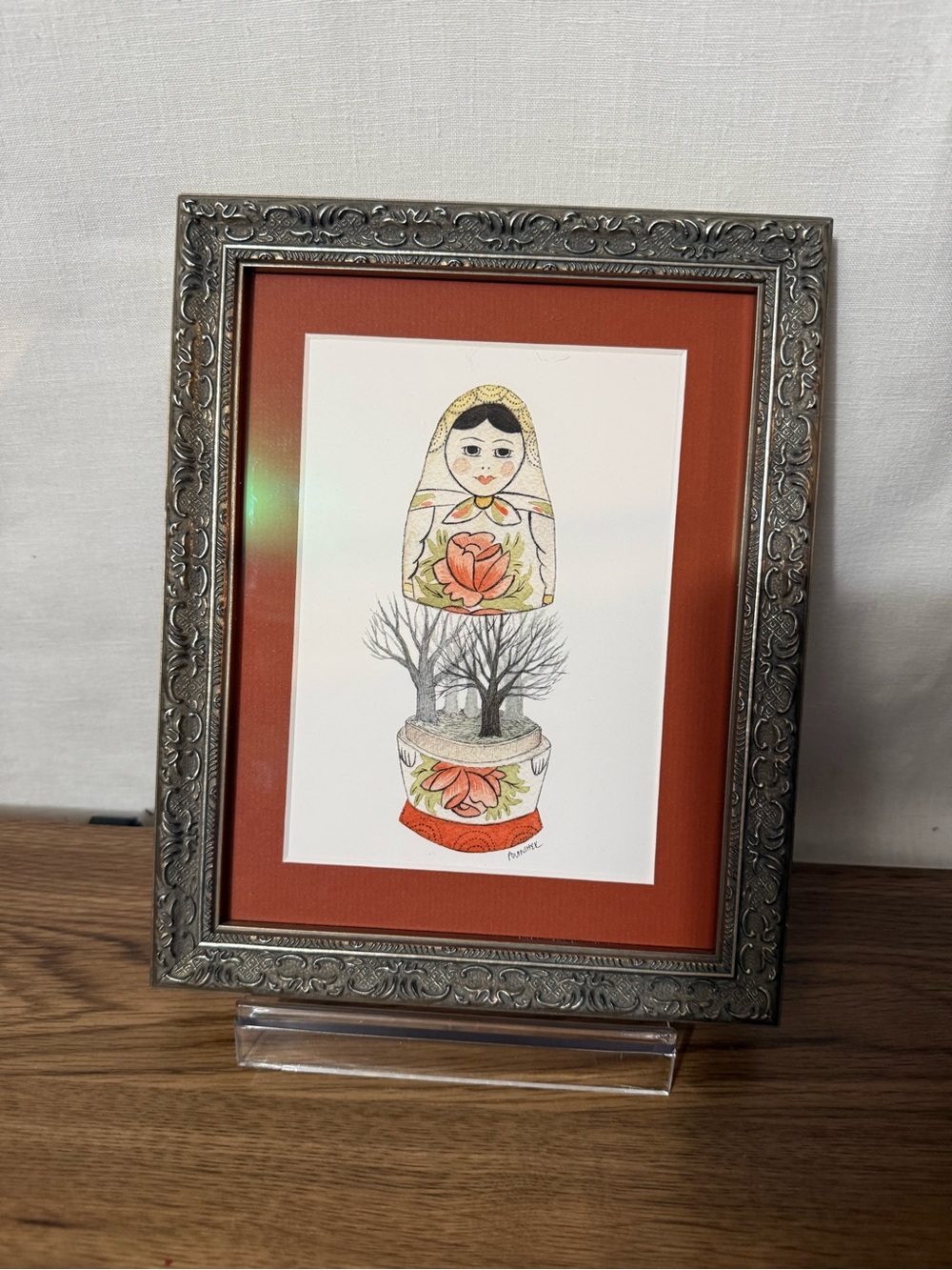 Framed Mateyoshka Doll Art